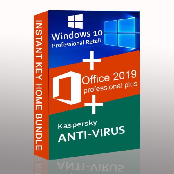 Windows 10 Pro + Microsoft Office 2019 Pro Plus + Kaspersky Anti Virus EU