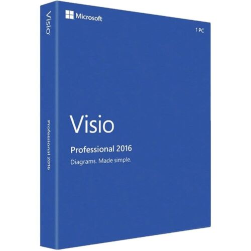 Microsoft Visio Professional 2016, diagramming software product key