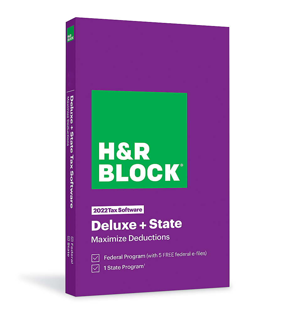 H&R Block 2022 Deluxe + State Tax Software