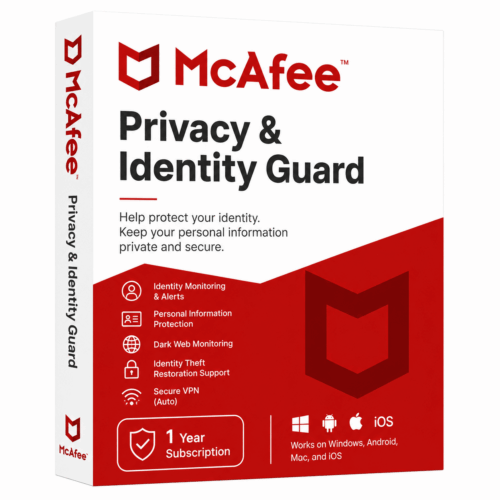McAfee Privacy and Identity Guard, identity protection licence
