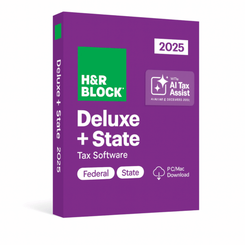 H&R Block 2025 Tax Software Deluxe + State (Win/Mac) license key