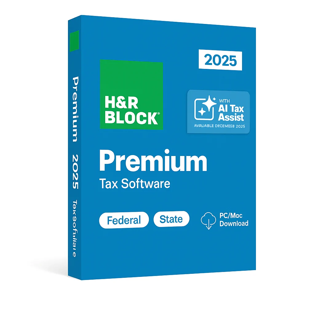 H&R Block 2025 Tax Software Premium(Win/Mac)