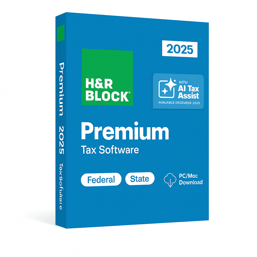H&R Block 2024 Premium & Business Tax Software - Key Card + FREE USB Stick