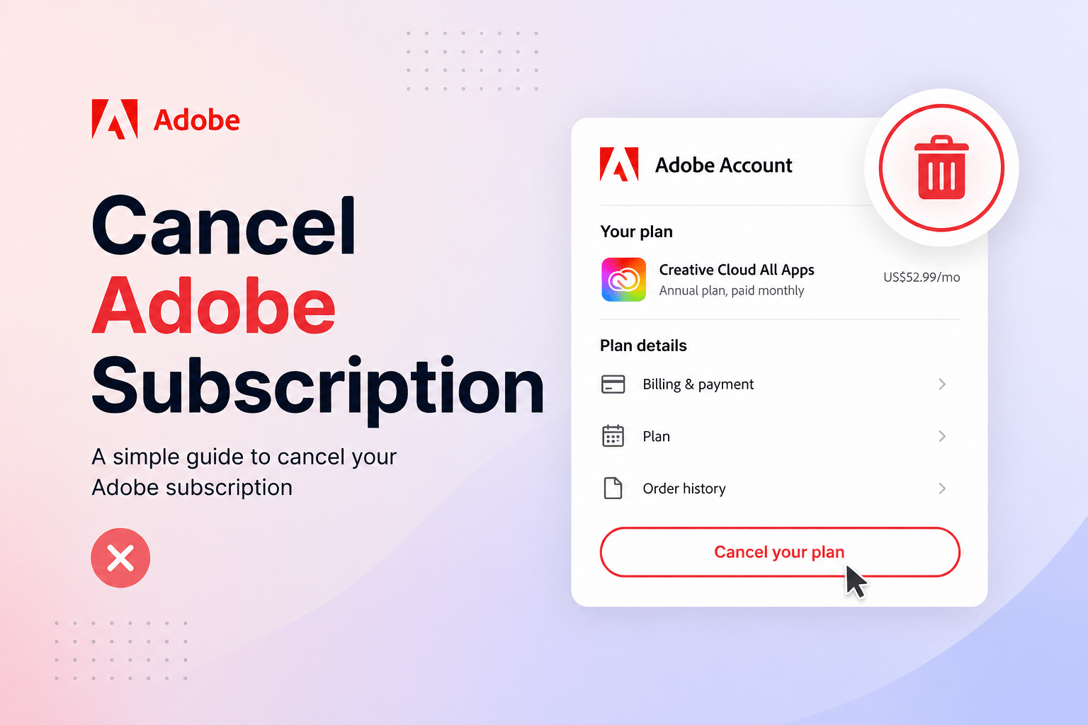Cancel an Adobe Subscription
