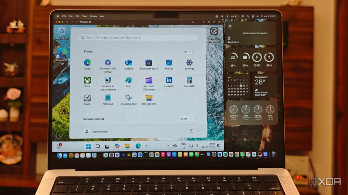 Windows applications running on Mac through virtualization software